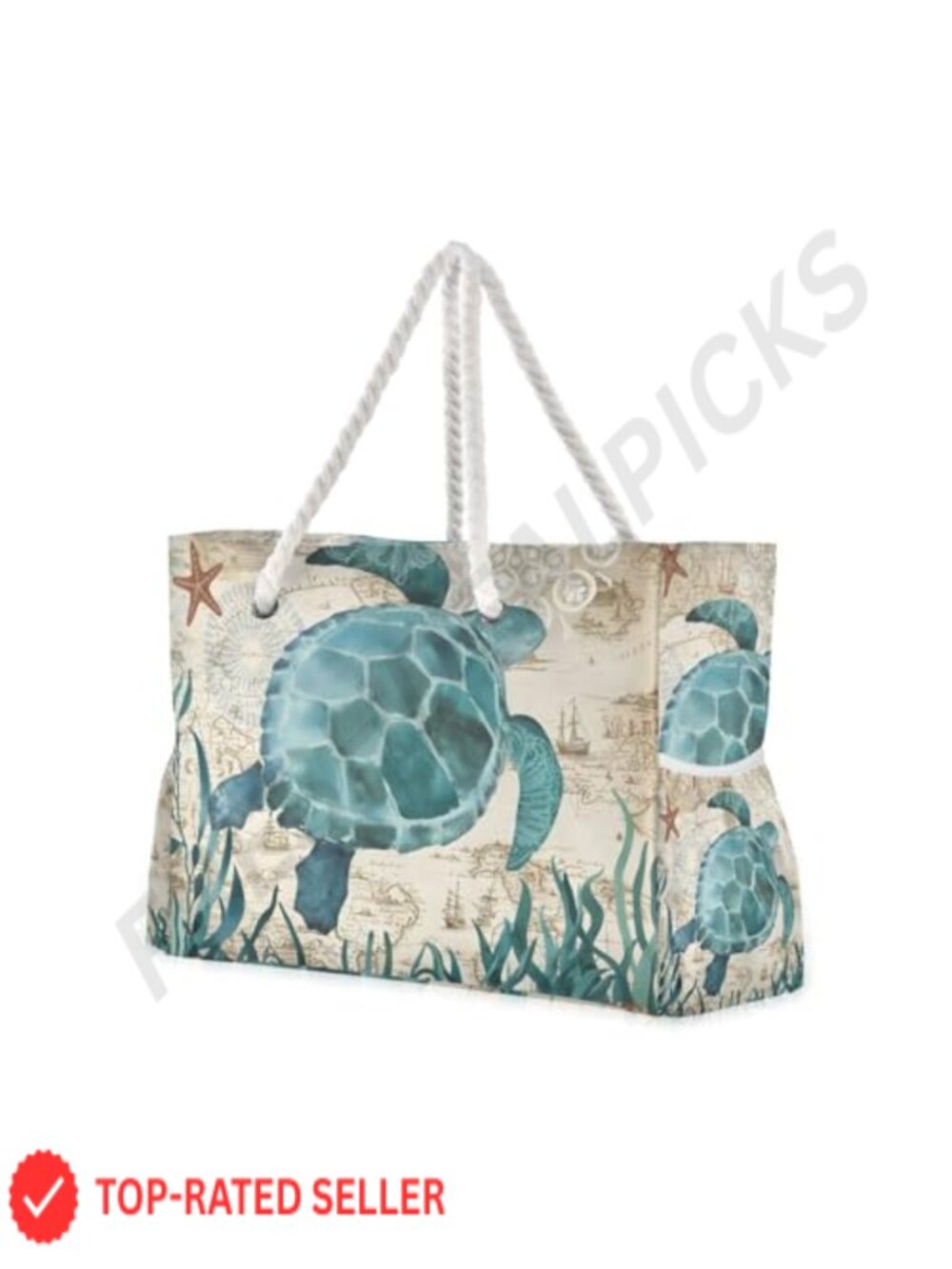Canvas Tote Bag Water Resistant Beach Shoulder Gym Travel